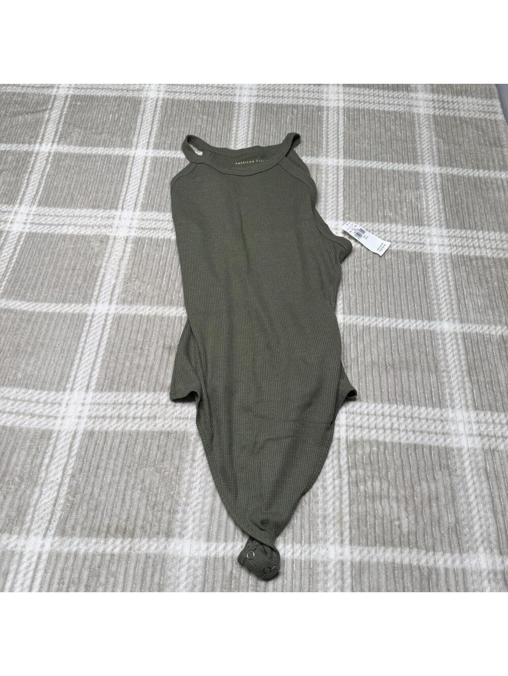 American Eagle Women's Green and Khaki Bodysuit